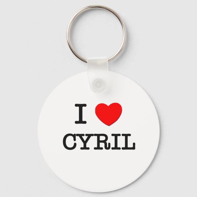 Porte-clés I Love Cyril (Recto)