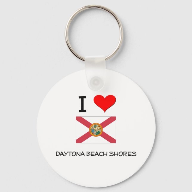 Porte-clés I Love DAYTONA BEACH SHORES Florida (Recto)