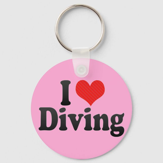 Porte-clés I Love Diving (Recto)