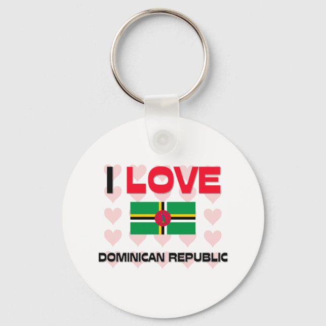 Porte-clés I Love Dominican Republic (Recto)