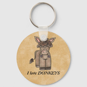 Porte-clés I love DONKEYS keychain