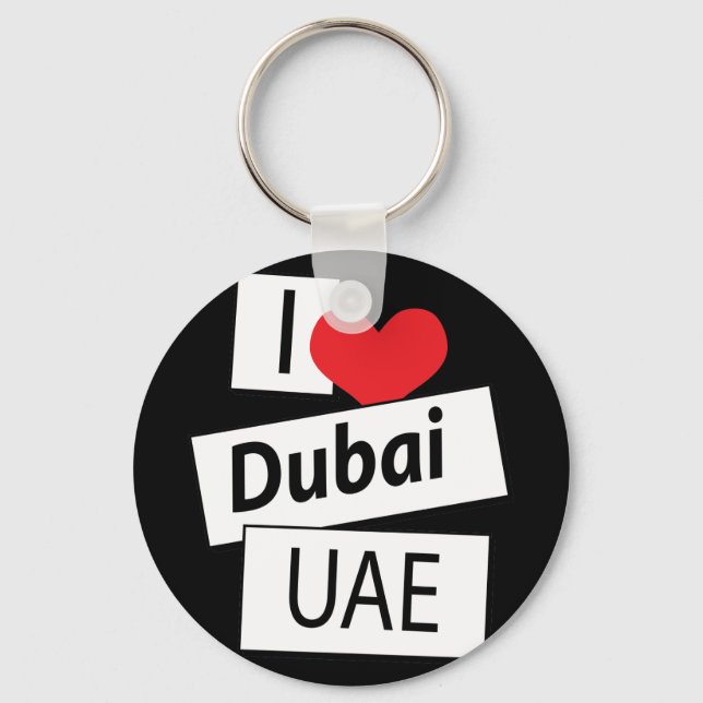 Porte-clés I Love Dubai UAE (Recto)
