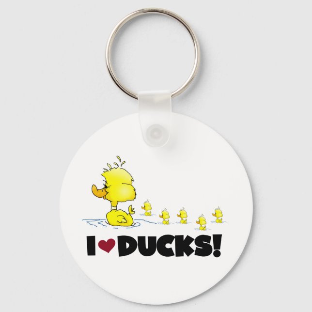 Porte-clés I Love Ducks Tshirts et cadeaux (Recto)