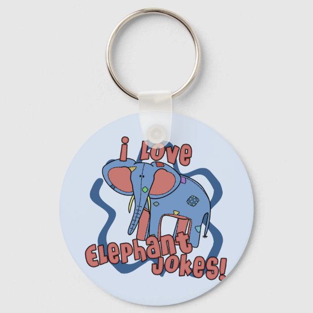 Porte-clés I Love Elephant plaisante Porte - clé (Recto)