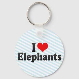 Porte-clés I Love Elephants