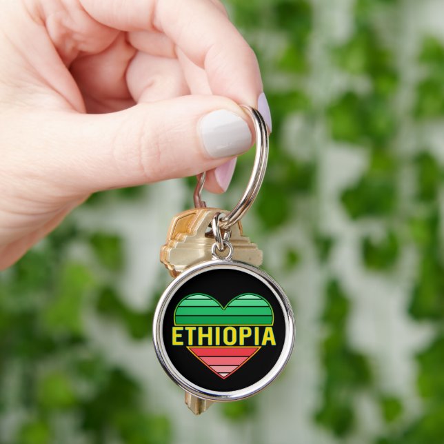 Porte-clés I Love Ethiopia, Ethiopian Heart (main)