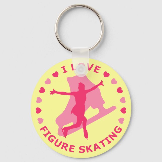 Porte-clés I Love Figure Skating (Recto)