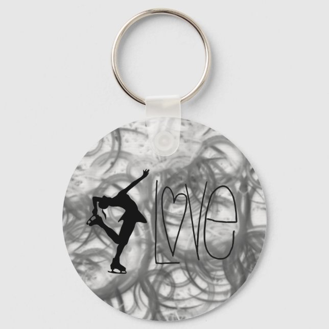 Porte-clés I Love Figure Skating Key Chains - ice swirls (Recto)