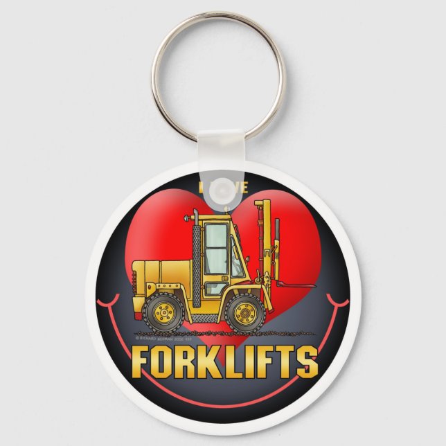 Porte-clés I Love Forklift Trucks Key Chain (Recto)