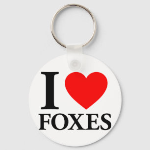 Porte-clés I Love Foxes