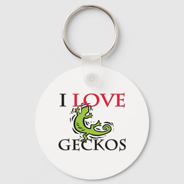Porte-clés I Love Geckos (Recto)