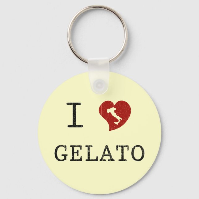 Porte-clés I Love Gelato (Recto)