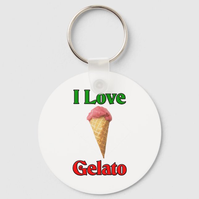 Porte-clés I Love Gelato (Crème Italienne Glace) (Recto)
