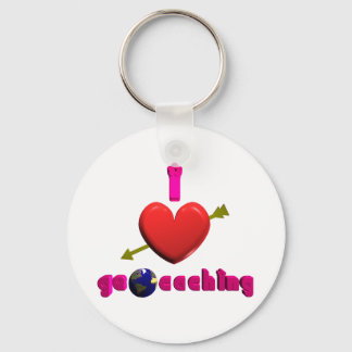 Porte-clés I Love Geocaching 3D art Porte - clé Geocacher Swa