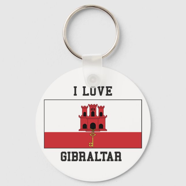 Porte-clés I Love Gibraltar (Recto)