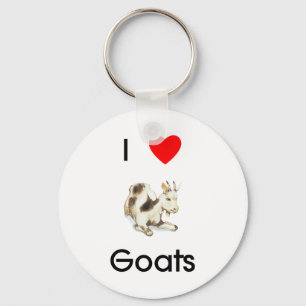 Porte-clés I love goats Keychain