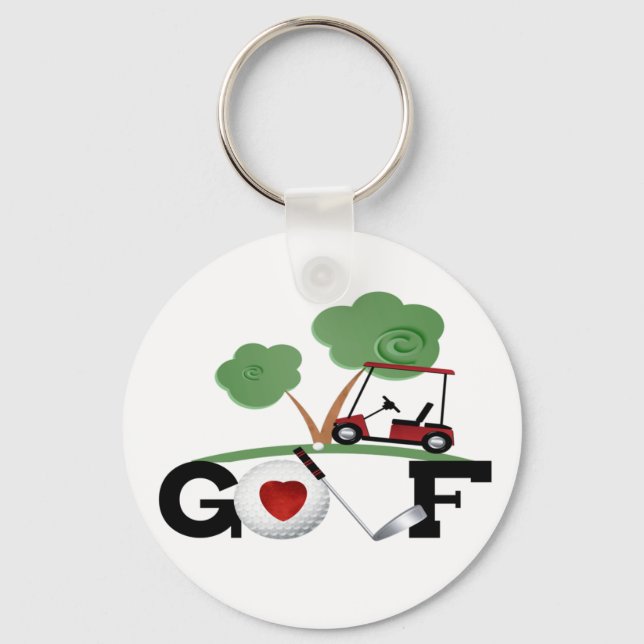 Porte-clés I Love Golf (Recto)