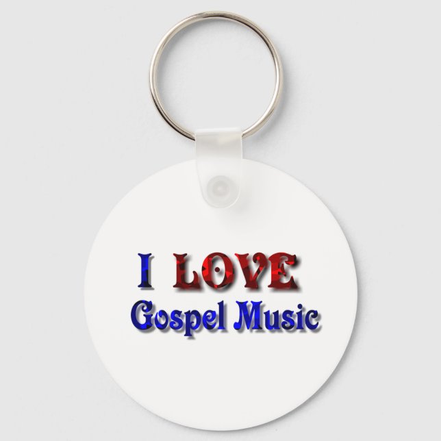 Porte-clés I LOVE Gospel Music -Porte - clé-Effect-1 (Recto)