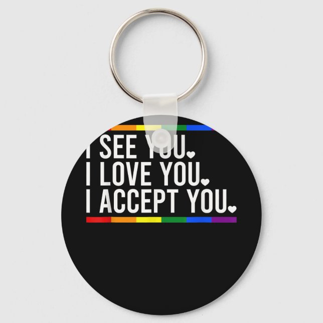 Porte-clés I Love Haunted Mound Lgbt Pride Lgbt Month Lgbt Fl (Recto)