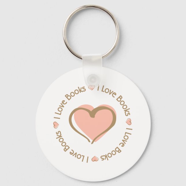 Porte-clés I Love Heart Books (Recto)
