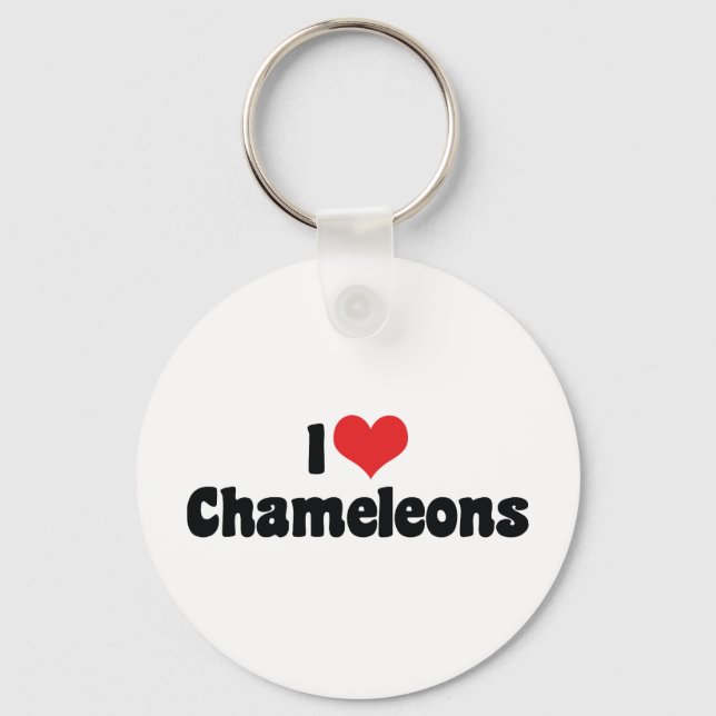 Porte-clés I Love Heart Chameleons - Lizard Lover (Recto)