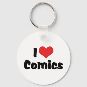 Porte-clés I Love Heart Comics - Comic Book Lover
