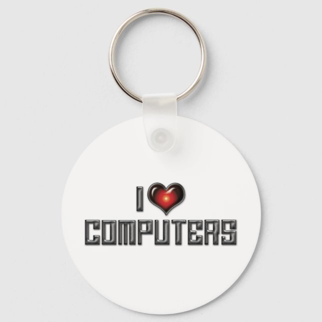 Porte-clés I Love Heart Computers (Recto)
