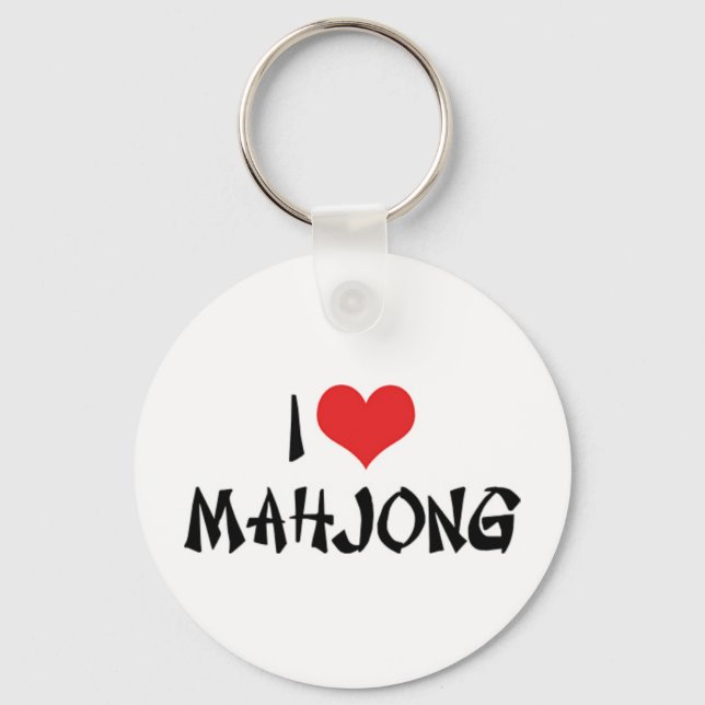 Porte-clés I Love Heart Mahjong - Mah Jong Lover (Recto)