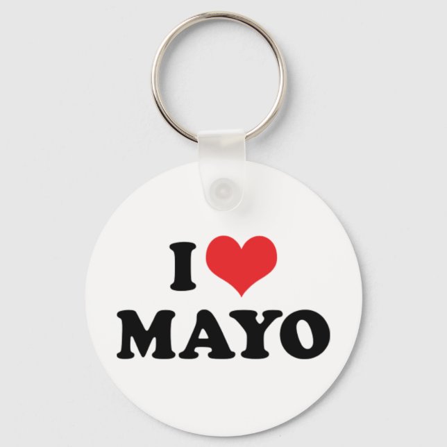 Porte-clés I Love Heart Mayo - Mayonnaise Lover (Recto)