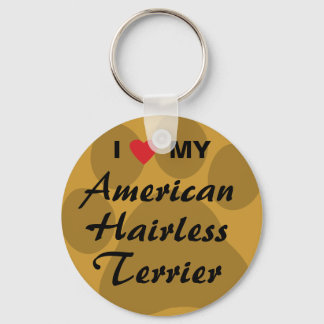 Porte-clés I Love (Heart) My American Hairless Terrier