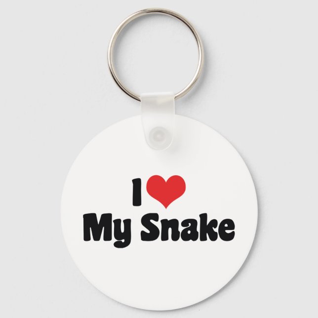 Porte-clés I Love Heart My Snake - Snake Lover (Recto)