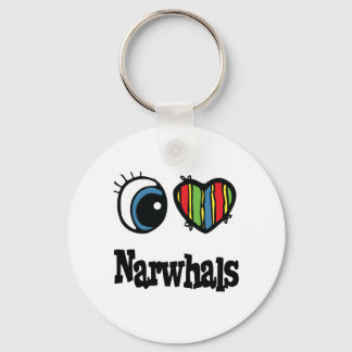 Porte-clés I Love (Heart) Narwhals