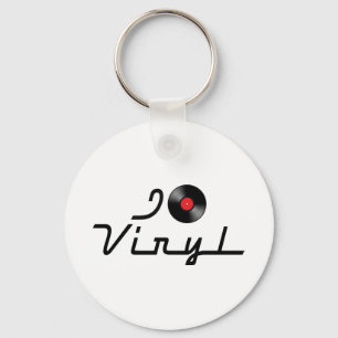 Porte-clés I Love Heart Vinyl - DJ Record Album Lover
