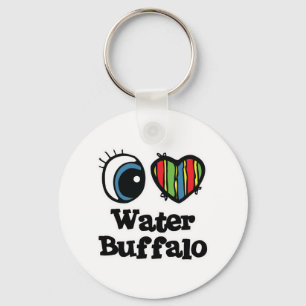 Porte-clés I Love (Heart) Water Buffalo