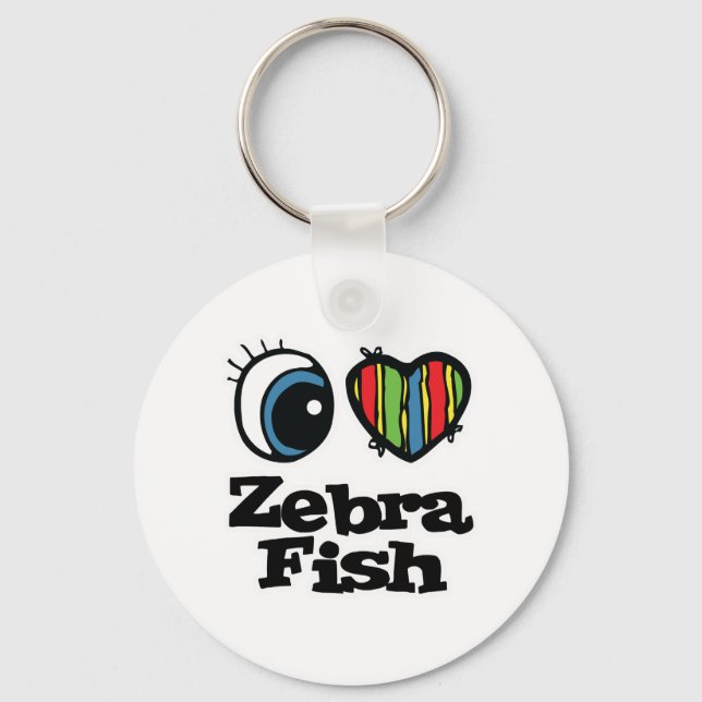 Porte-clés I Love (Heart) Zebrafish (Recto)