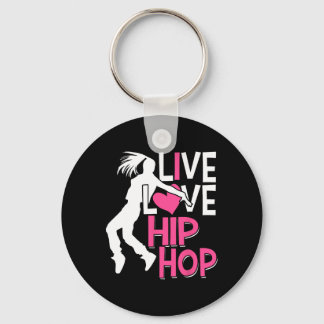 Porte-clés I Love Hip hop Dance - Coeur Rose et Hip hop Danc