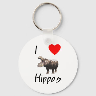 Porte-clés I Love Hippopotames (2)