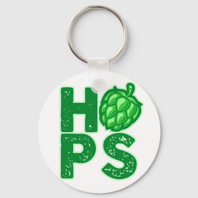 Porte-clés I Love Hops In Craft Beer (Recto)
