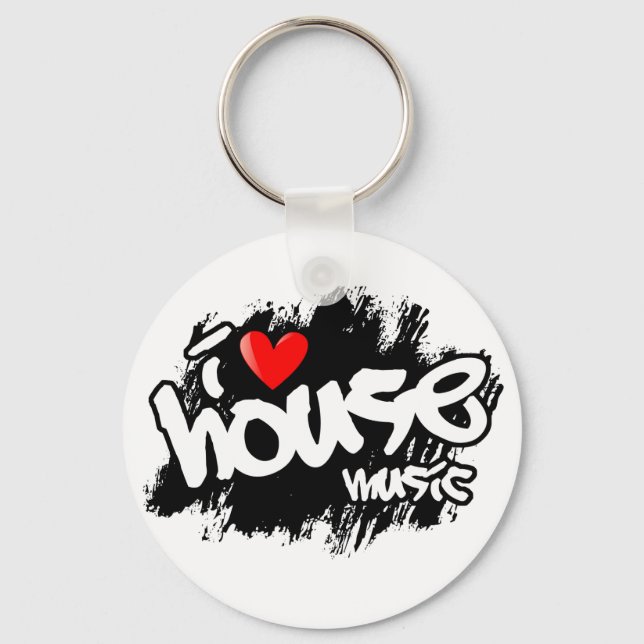 Porte-clés I Love House Music (Recto)