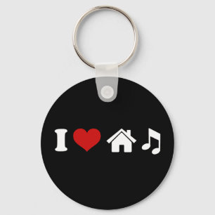 Porte-clés I Love House Music Keychain   Ibiza Dancing Gifts