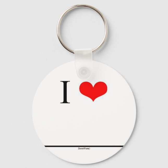 Porte-clés I Love (Insérer le nom) (Recto)
