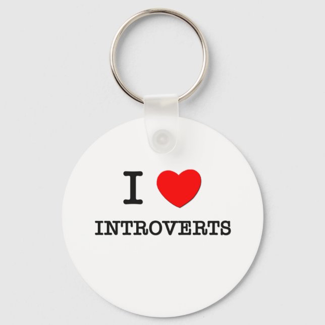 Porte-clés I Love Introverts (Recto)