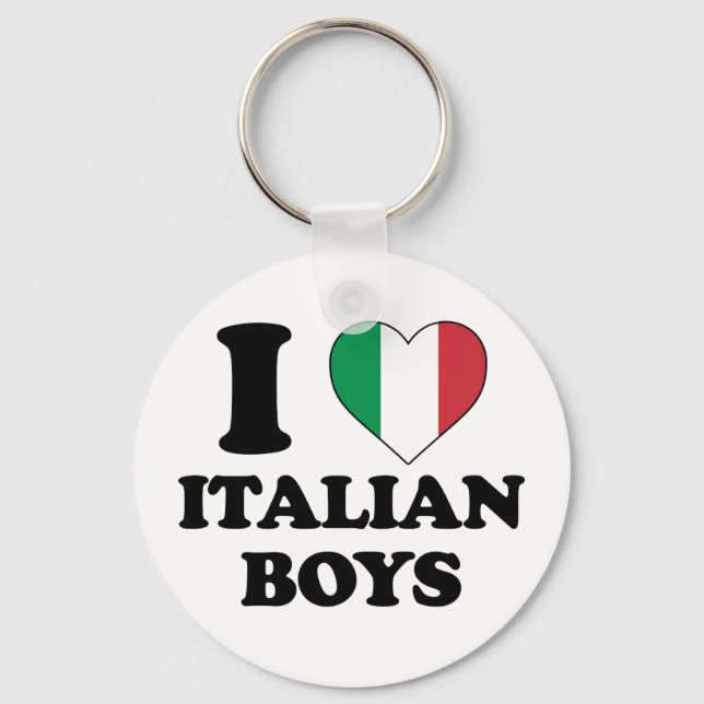 Porte-clés I love Italian Boys (Recto)