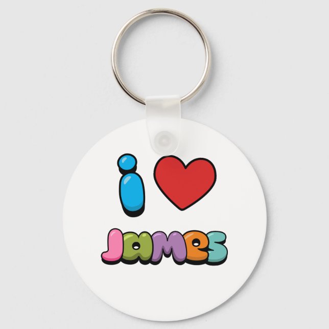 Porte-clés I Love James (Recto)