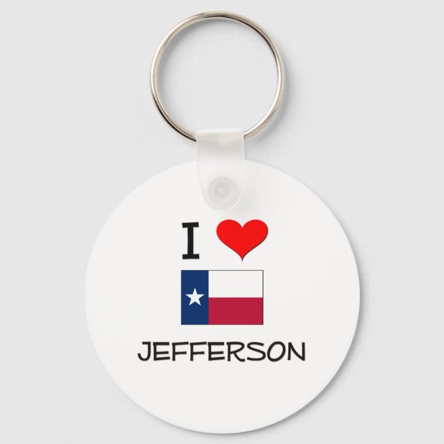Porte-clés I Love Jefferson Texas (Recto)