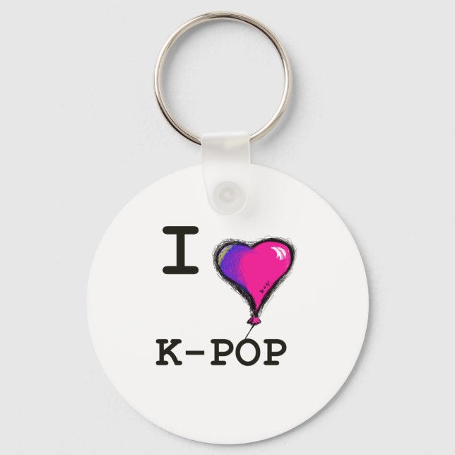 Porte-clés I Love K-POP (en attente) T-shirt Tee (Recto)
