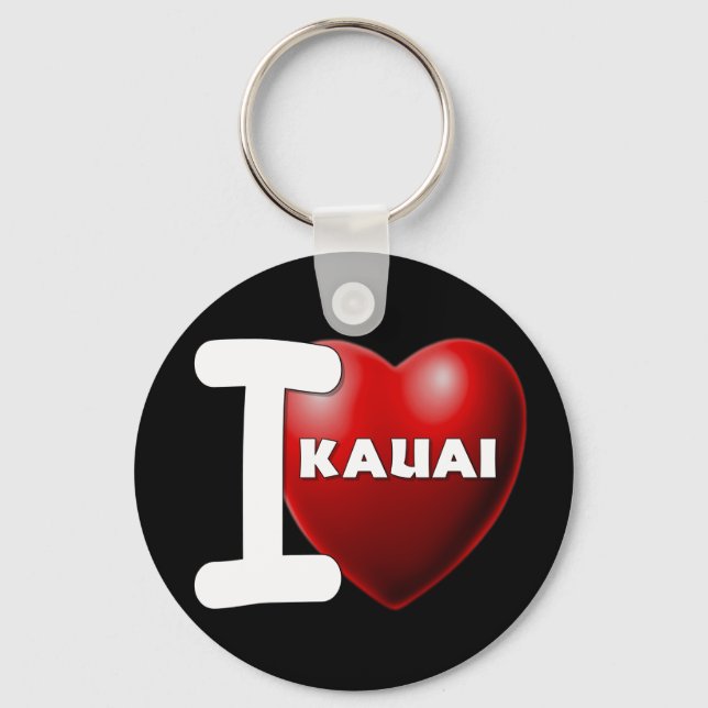 Porte-clés I Love Kauai, Hawaii (Recto)