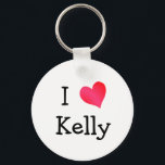 Porte-clés I Love Kelly<br><div class="desc">A lovely red and pink "I Love" heart design just in time for Valentine's Day,  tell your friend or sweetheart just what he/she means to you.</div>