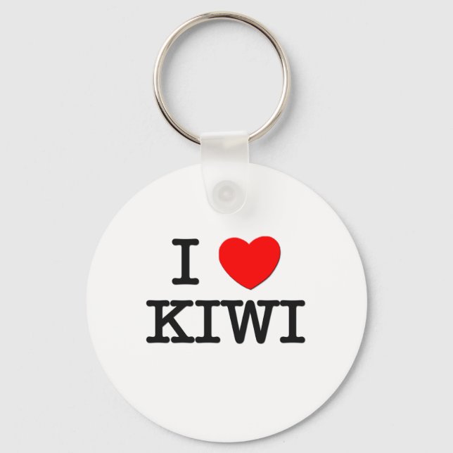 Porte-clés I Love KIWI ( nourriture ) (Recto)