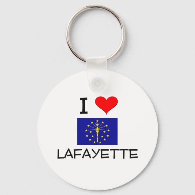 Porte-clés I Love LAFAYETTE Indiana (Recto)